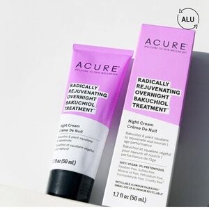 Brand New Acure Radically Rejuvenating Bakuchiol Overnight Treatment Cream 1.7oz